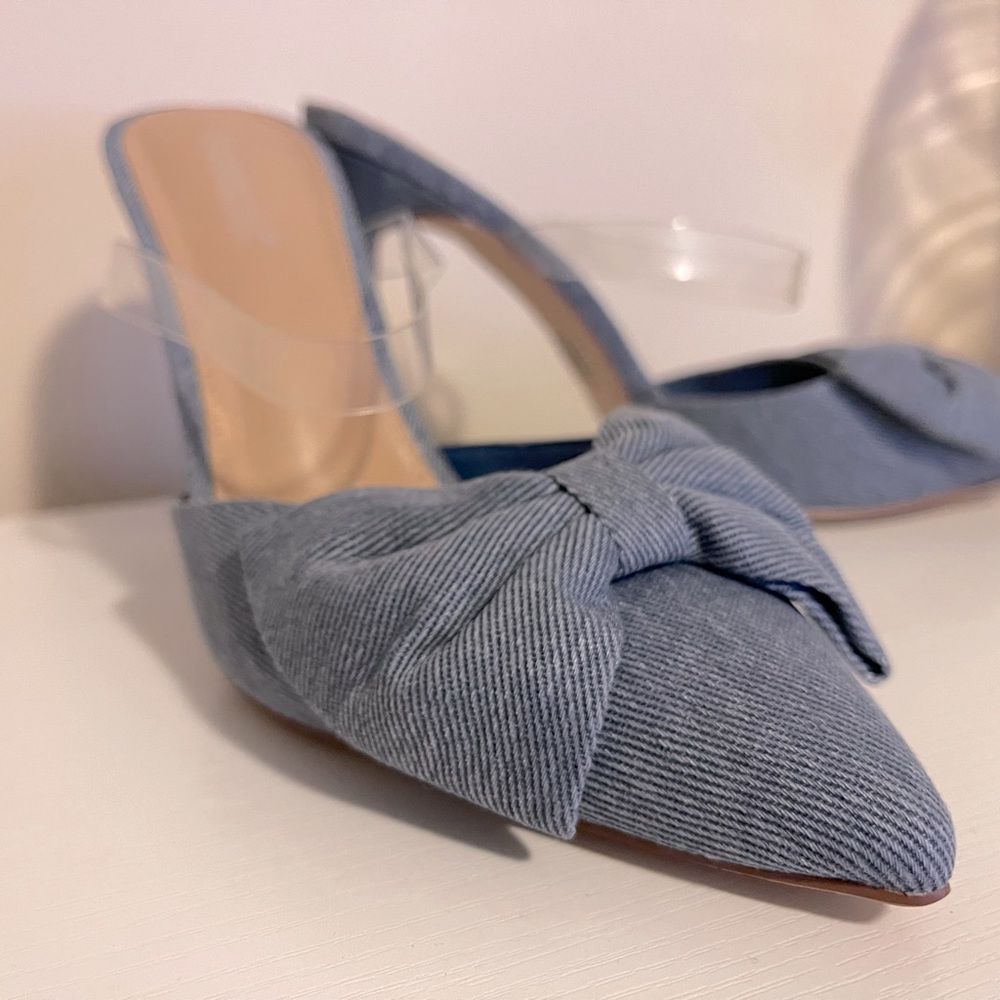 Denim Mules Shoe Dazzle